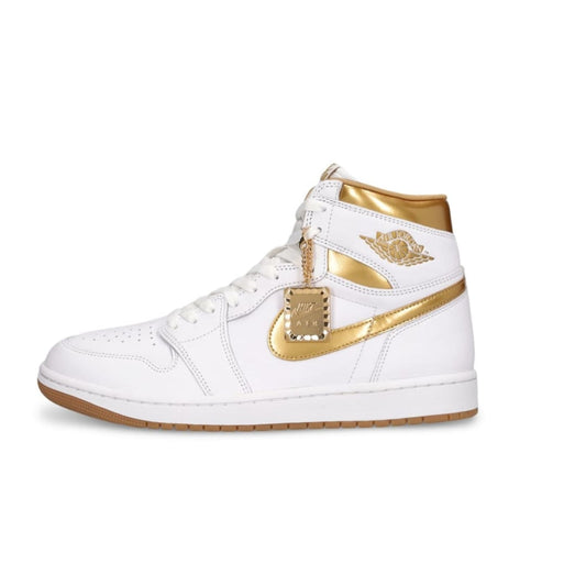 Jordan 1 retro High OG Blanco/Oro Metalico